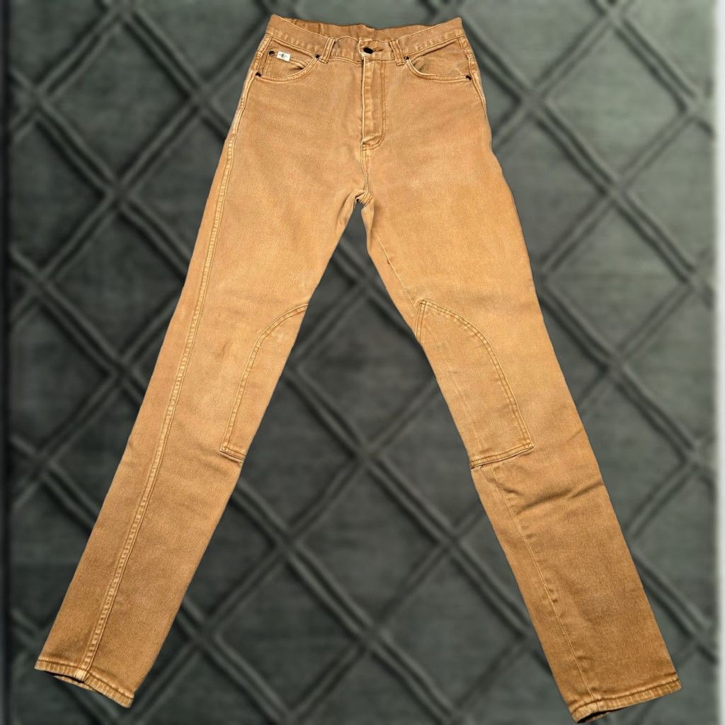 Vintage VINTAGE Miller's Jeans Mens 32x31 Tan Western Stretch Denim Cowboy Pants 90s USA Brown Slim Straight Denim Cowboy Male Mens Size US 29 - 1 Thumbnail