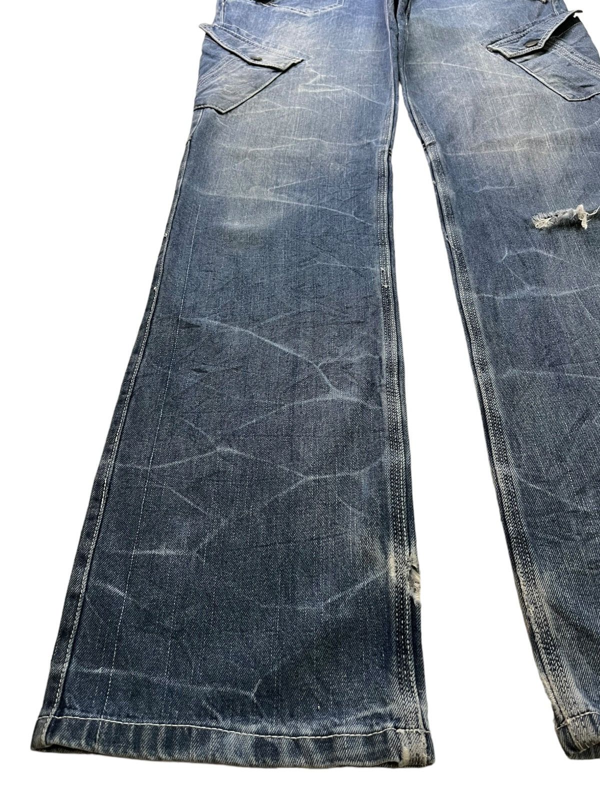 Japanese Brand Vintage Japanese Brand Tactical Cargo Loose Jeans Size US 34 / EU 50 - 6 Thumbnail