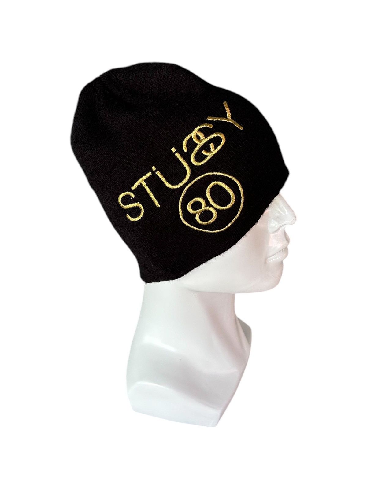 Stussy × Vintage Vtg STUSSY Big logo Beanie Hats Rare ☠️ Size ONE SIZE - 2 Thumbnail