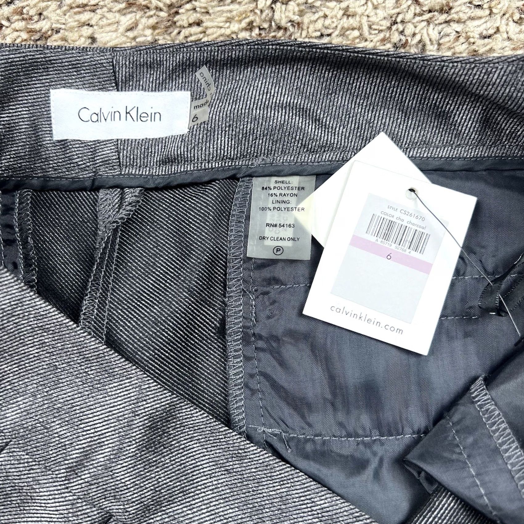Calvin Klein VINTAGE? No. Calvin Klein Gray Dress Pants Women 6 Straight Leg Modern Fit Pants Trousers Shirt? Size 28" / US 6 / IT 42 - 2 Thumbnail