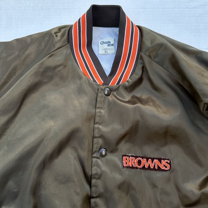 Vintage Vintage Chalk Line Cleveland Browns satin bomber jacket Grailed