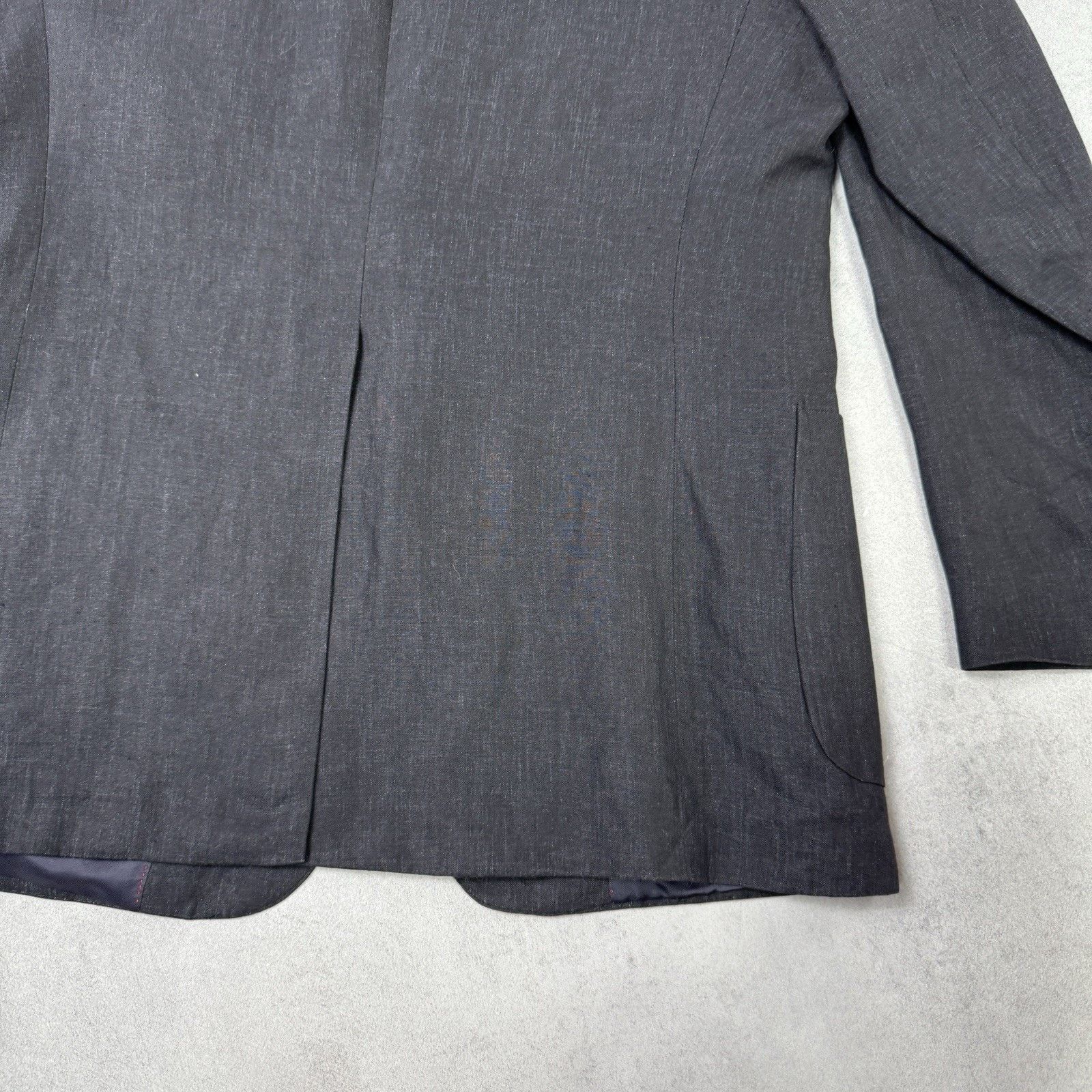 Burberry Burberry Men Linen Blazer Size 50 Black Size 40R - 18 Thumbnail