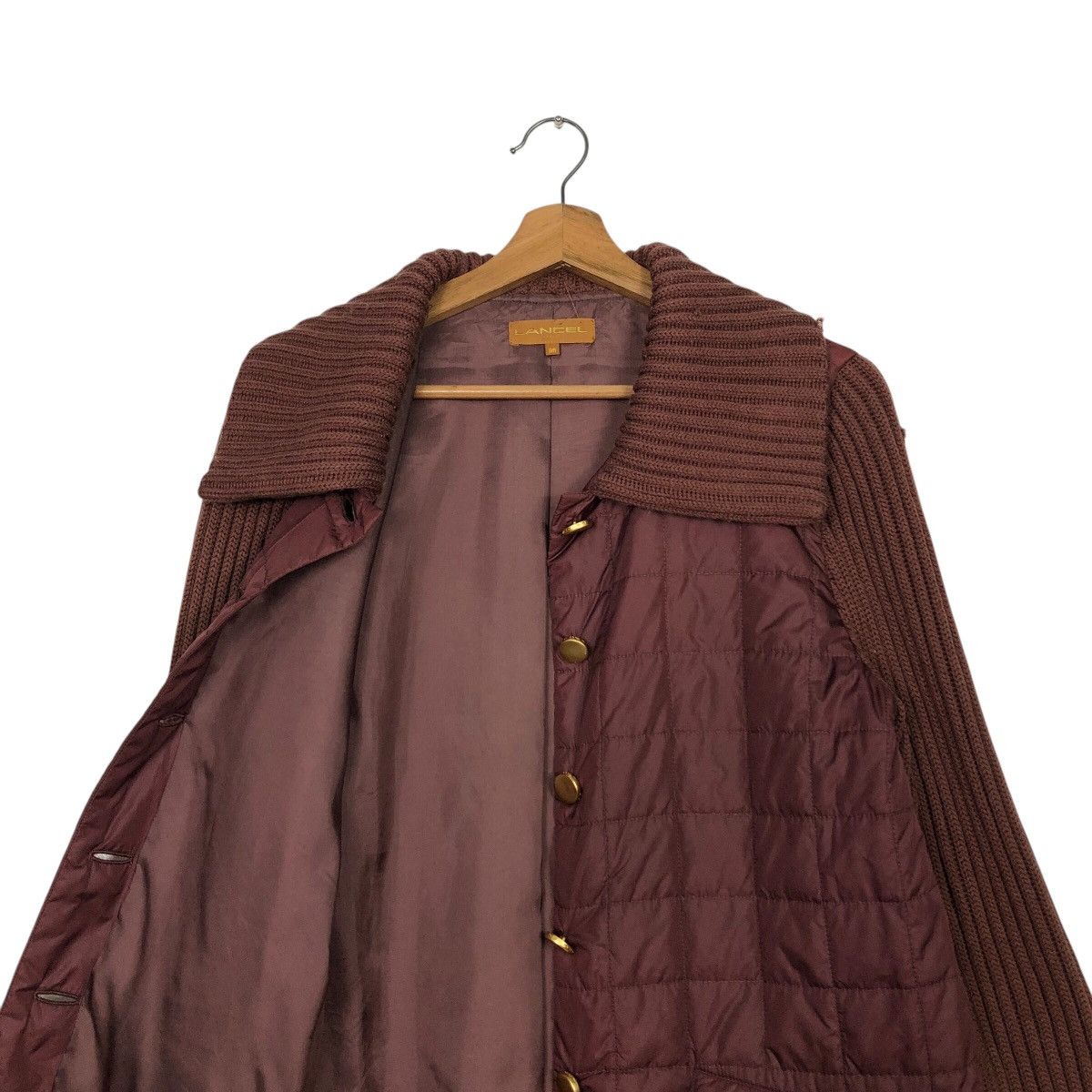 Japanese Brand × Lancel × Vintage 📌Vintage Button Jacket Lancel Quilted Design Issey Miyake Size M / US 6-8 / IT 42-44 - 13 Thumbnail