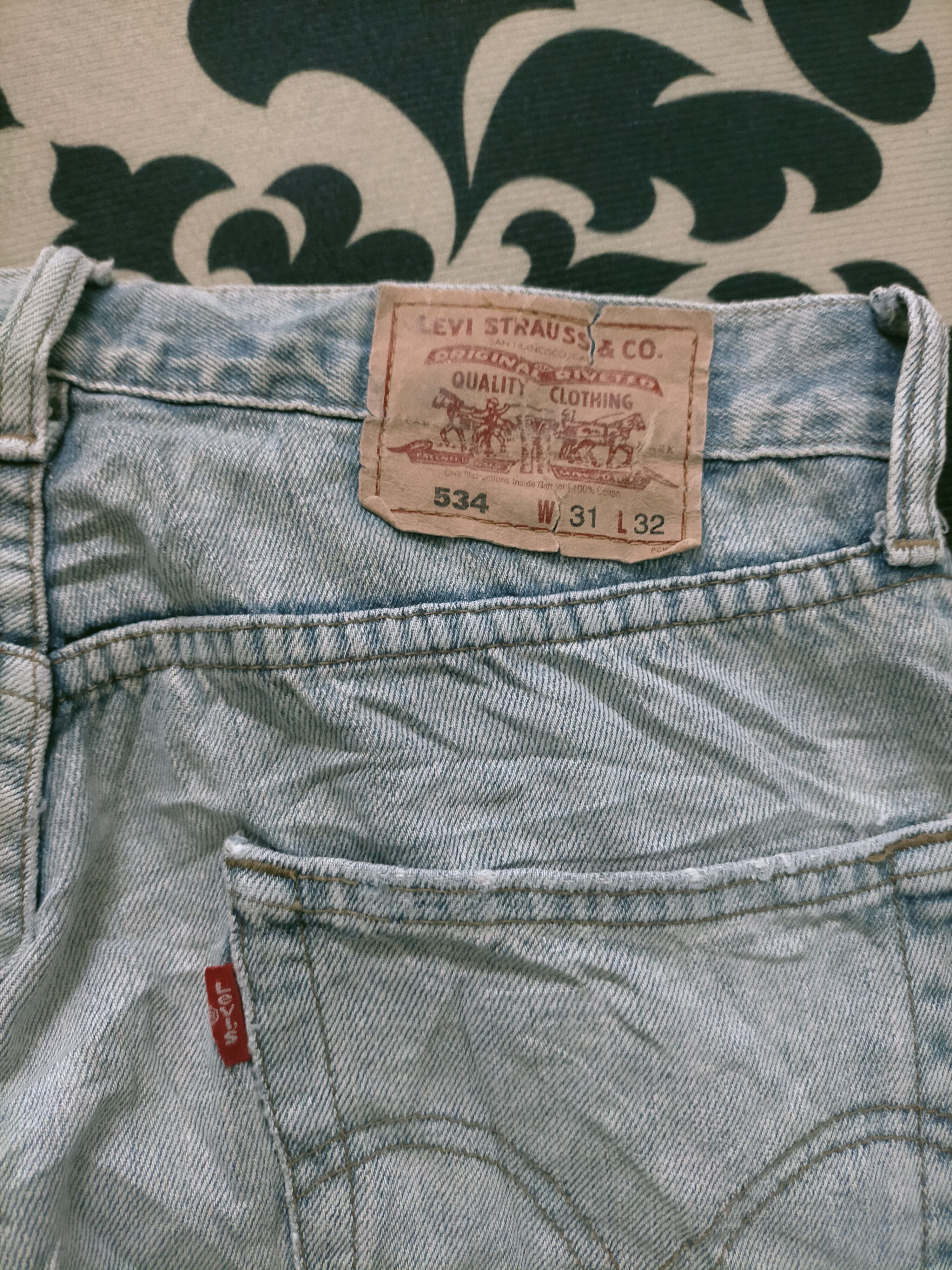 Levi's 🔥 Washed 🔥 Vintage Levis 534 Thrashed Distressed Jeans Size US 31 - 6 Thumbnail