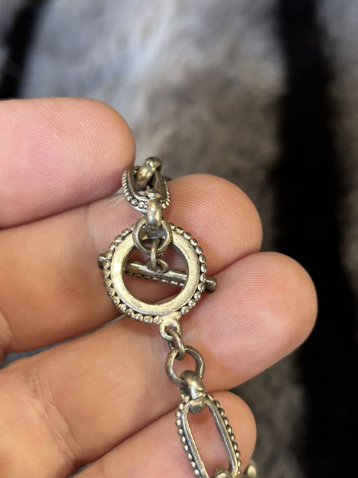 Jewelry Vintage antique silver tone paperclip link bracelet Size ONE SIZE - 6 Thumbnail