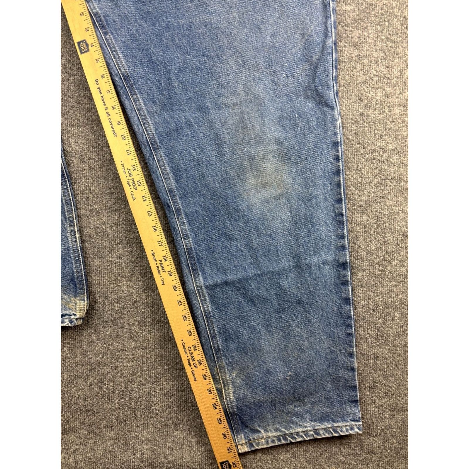 Carhartt Carhartt Jeans Mens Blue Denim Relaxed Fit Workwear Distressed Heavy Fading Size US 30 / EU 46 - 5 Thumbnail