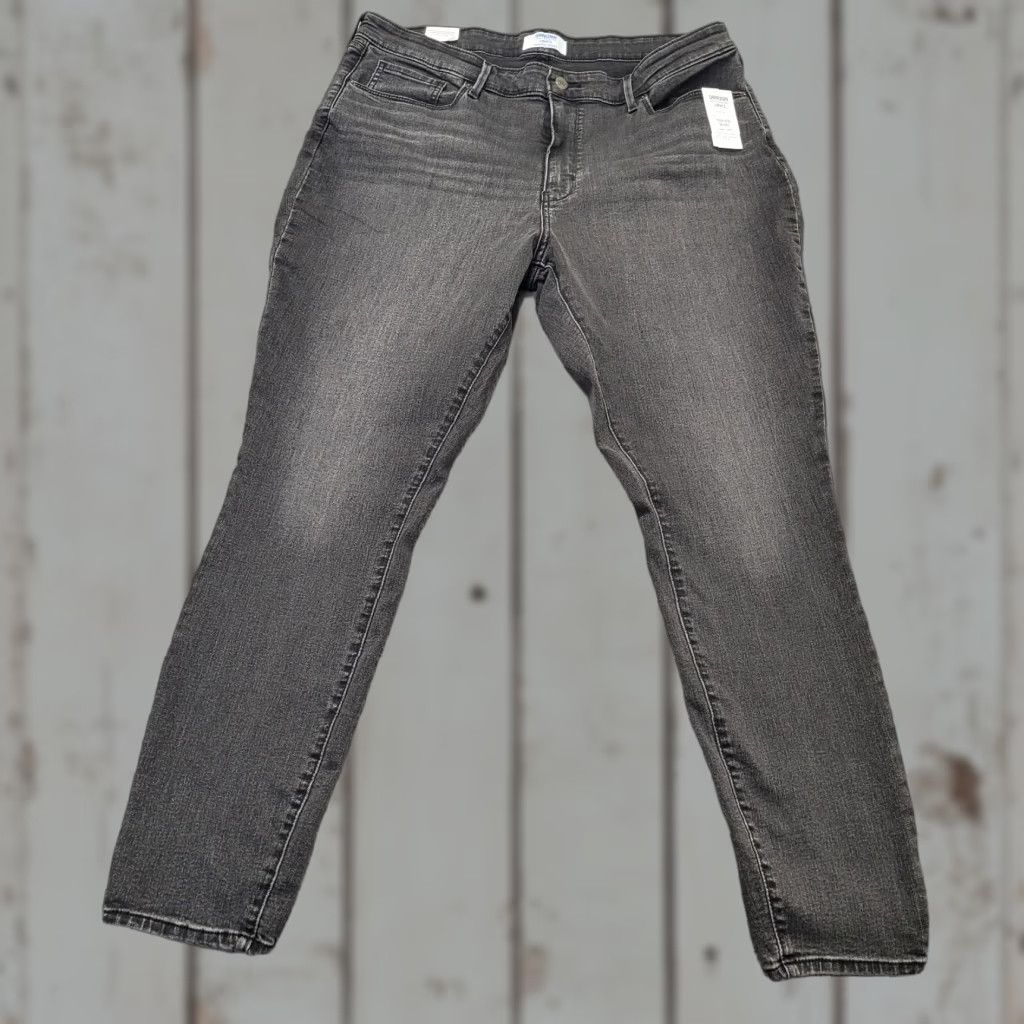 Denizen NWT Levi's Denizen Jeans Womens 18M 34x30 Charcoal Grey High Rise Skinny Denim Jeans Womens Men’s issue? Size 40" / US 18 - 1 Thumbnail