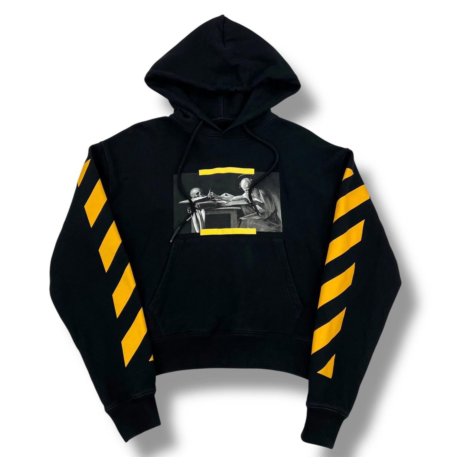 Off-White Off-White Yellow Caravaggio Black Hoodie Size US XS / EU 42 / 0 - 2 Thumbnail