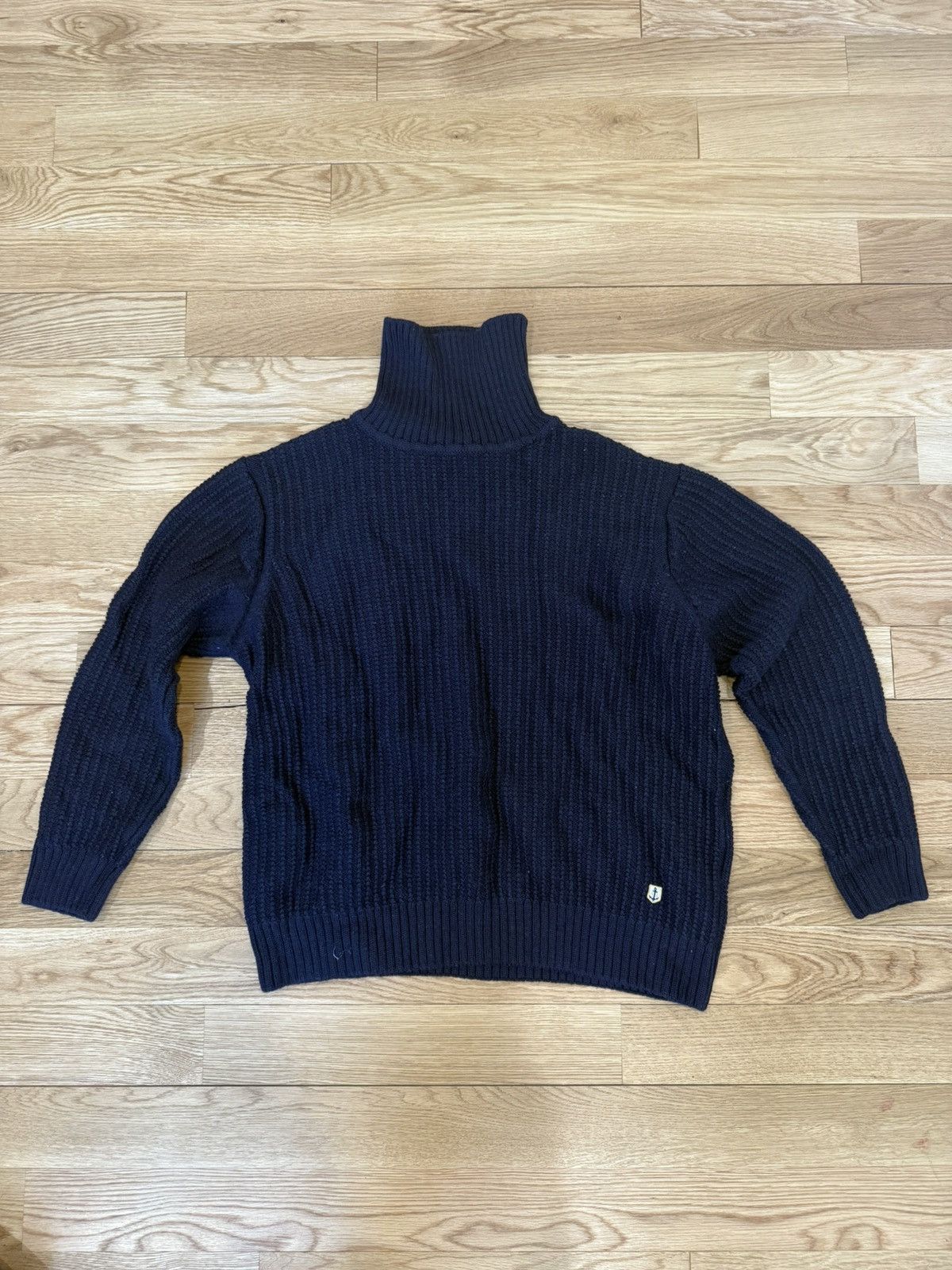 Armor-Lux Armor-Lux Navy Turtleneck Sweater – Ribbed Knit – Size L Size US L / EU 52-54 / 3 - 1 Thumbnail