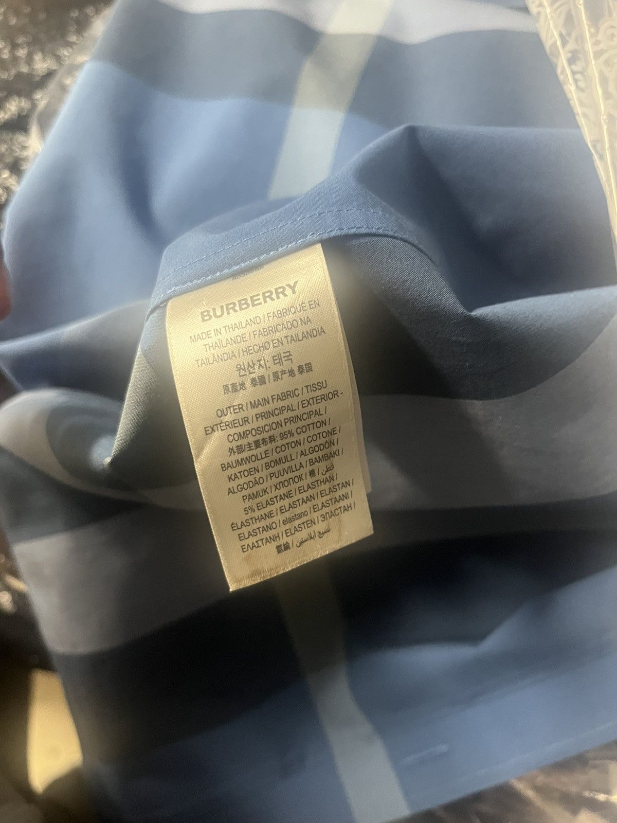 Burberry Blue & White checkered Burberry Long sleeve shirt size Large Size US L / EU 52-54 / 3 - 9 Thumbnail