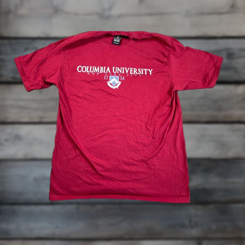 Vintage Columbia University Graphic Print T-Shirt Adult Large Dark Red Gear for Sports College Mens Size US L / EU 52-54 / 3 - 1 Thumbnail