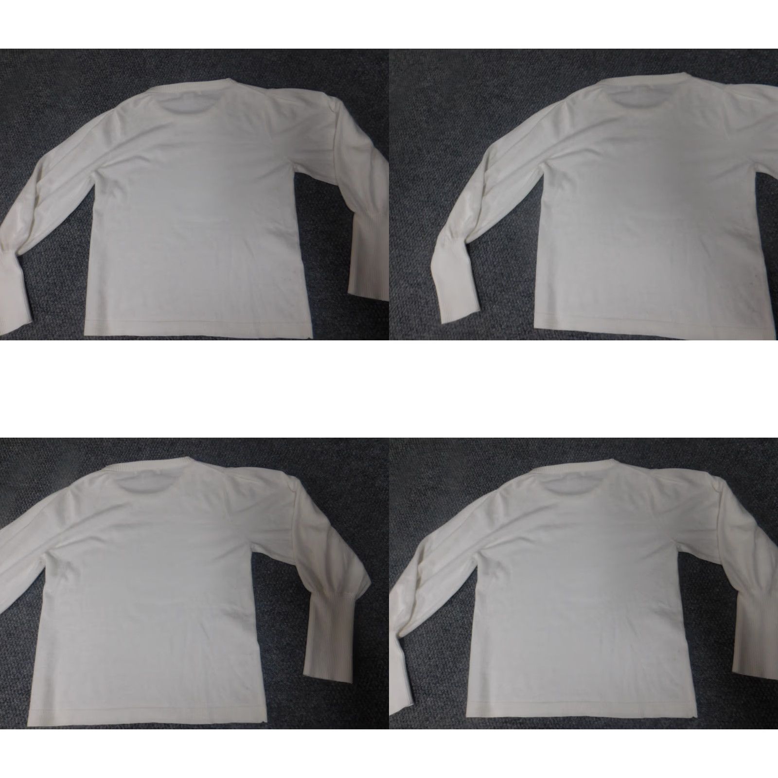 Vintage Magaschoni Womens Sweater M White Pullover Crewneck Puff Sleeve Bow Button Stretch Knit Regular Designer Size M / US 6-8 / IT 42-44 - 8 Thumbnail
