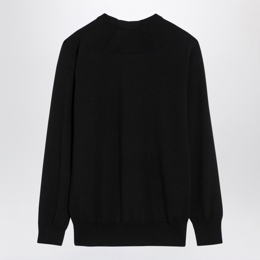 Jil Sander o1d2blof0824 Wool Crew-neck Sweaters in Black Size XS / US 0-2 / IT 36-38 - 2 Thumbnail