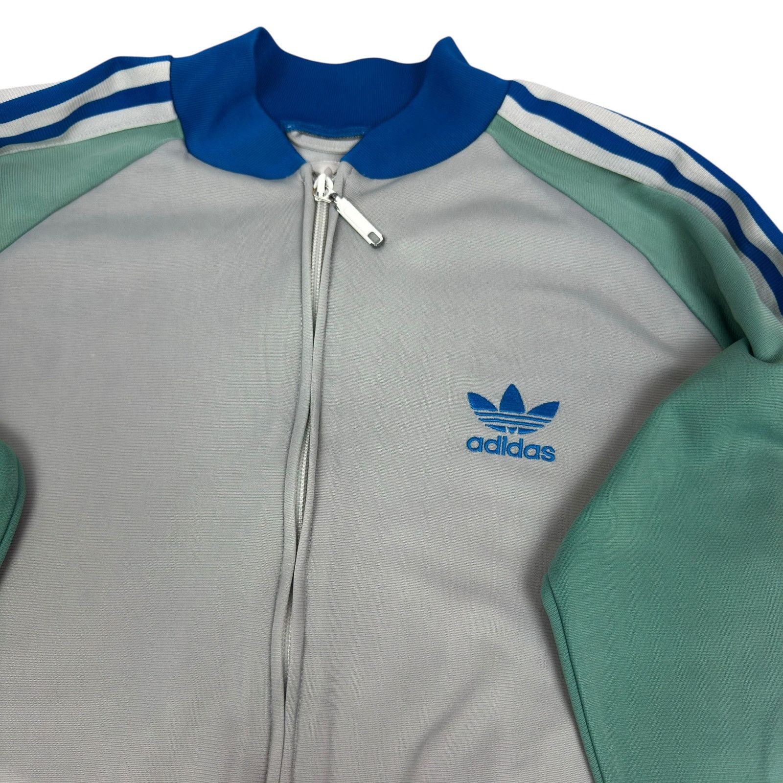 Adidas Adidas Mens Gray Green 3-Stripes Full Zip Track Jacket Small Size US S / EU 44-46 / 1 - 4 Thumbnail