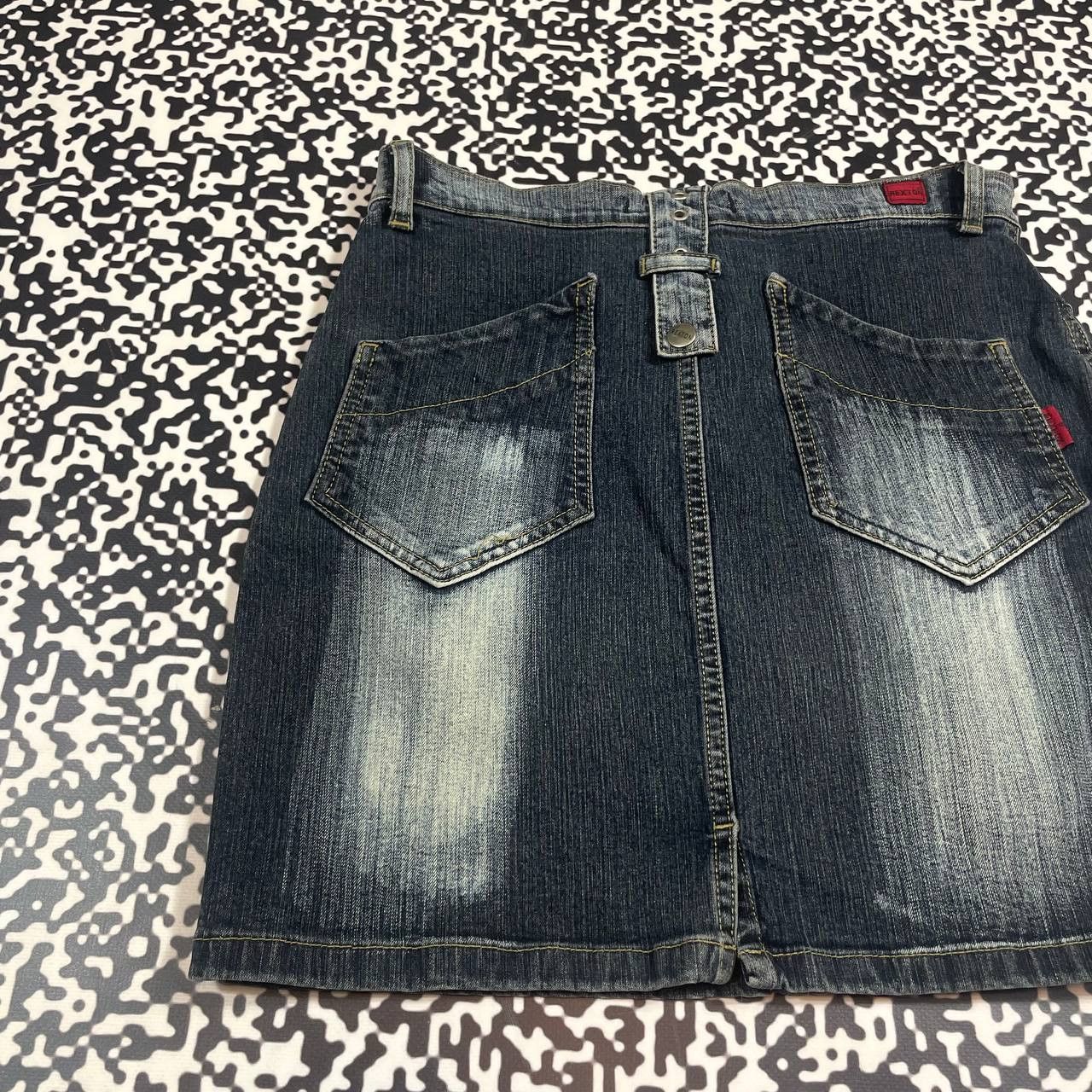 Japanese Brand Vintage Y2K Japanese Style Retro Denim Mini Skirt Size 25" / US 0 / IT 36 - 9 Thumbnail