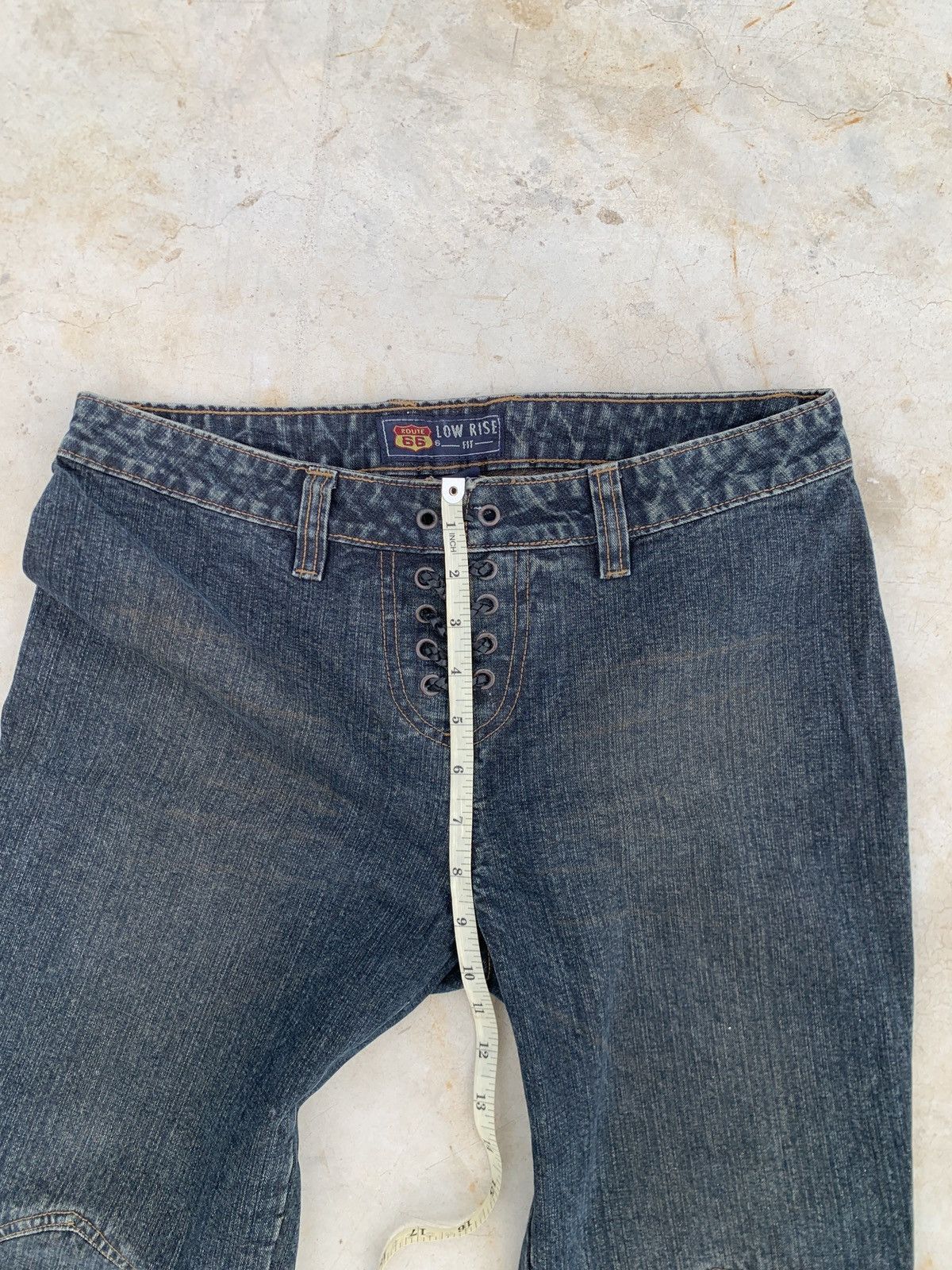If Six Was Nine Y2K Route 66 Lace Up Low Rise - Tornado Mart Style Pants Size 30" / US 8 / IT 44 - 6 Thumbnail