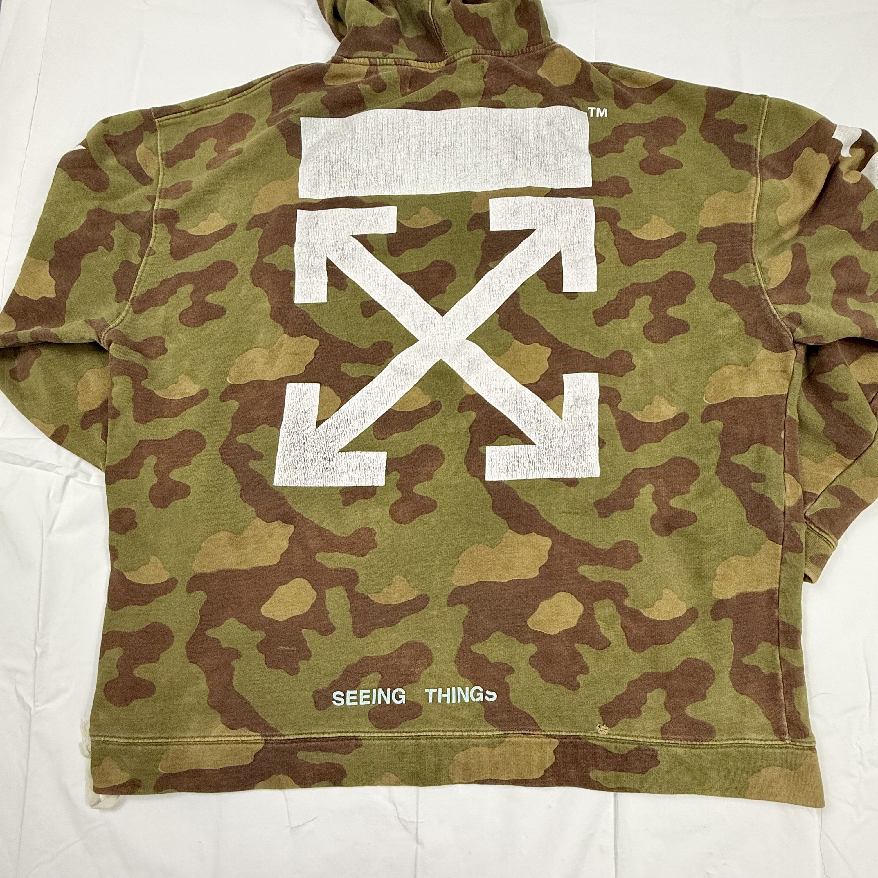 Off-White Off-White Seeing Things Camo Hoodie XXL Size US XXL / EU 58 / 5 - 1 Thumbnail
