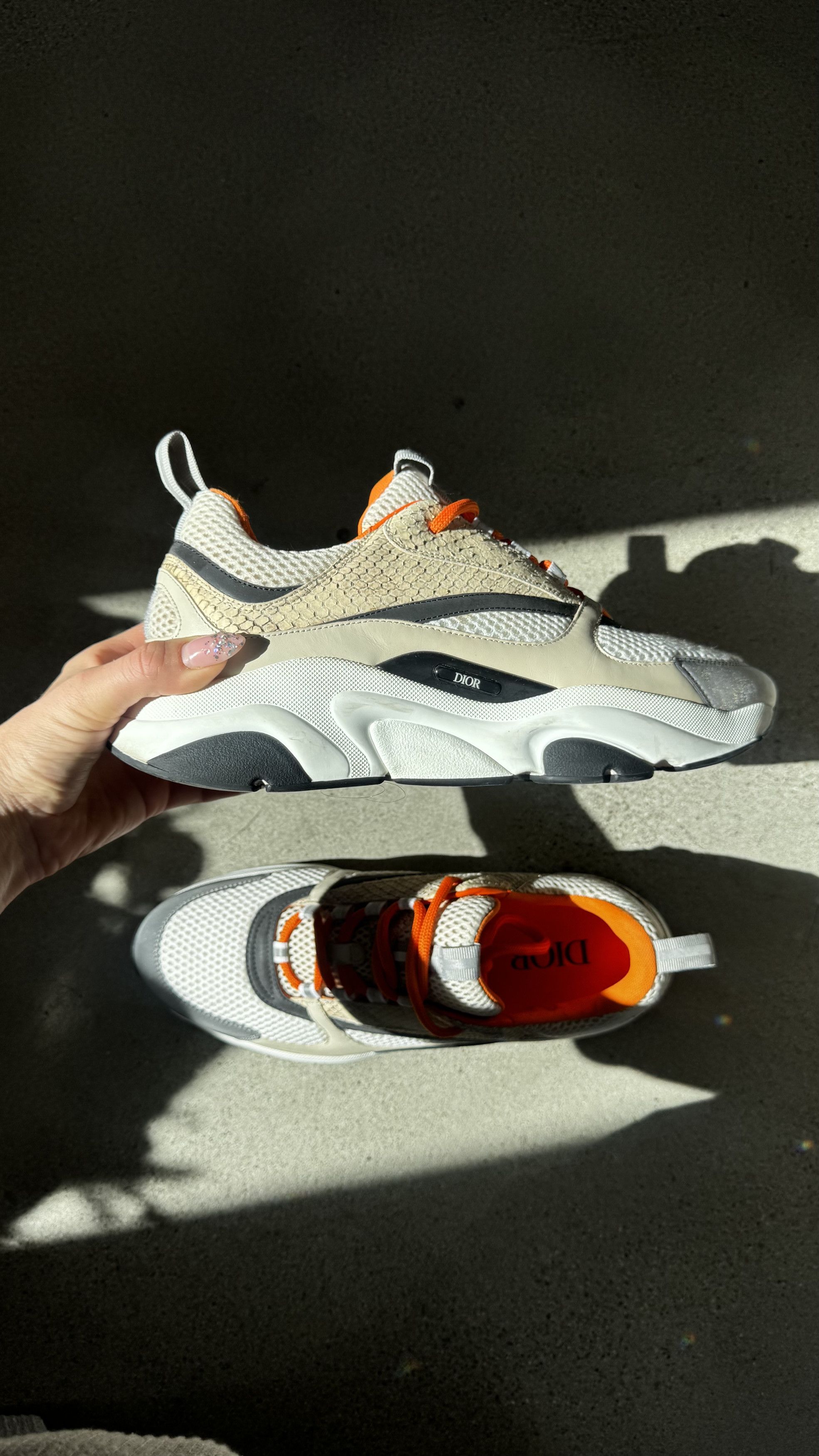 Dior Dior B22 Snakeskin Sneaker – Exotic-Embossed Panels Size US 10 / EU 43 - 1 Thumbnail