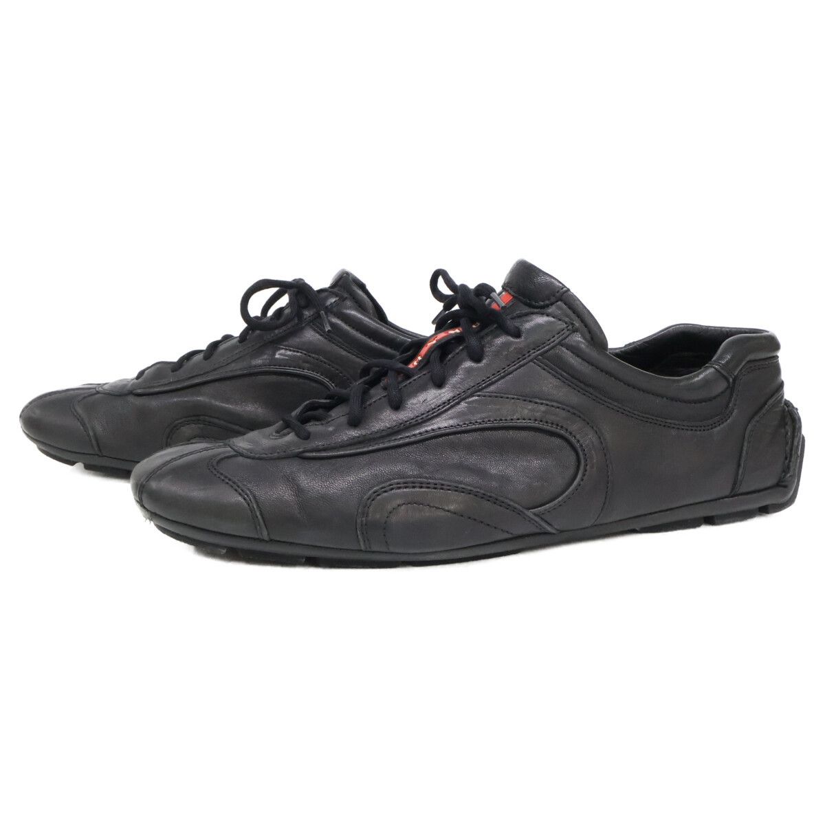 Prada × Vintage Prada Sport Brown Leather Trainers / Low Top