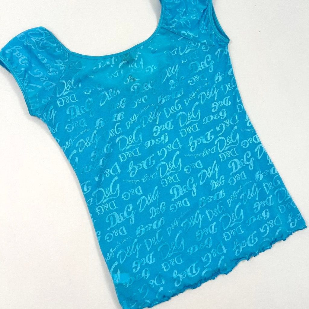 Dolce & Gabbana NWT y2k D&G blue mesh short sleeve top Size M / US 6-8 / IT 42-44 - 6 Thumbnail
