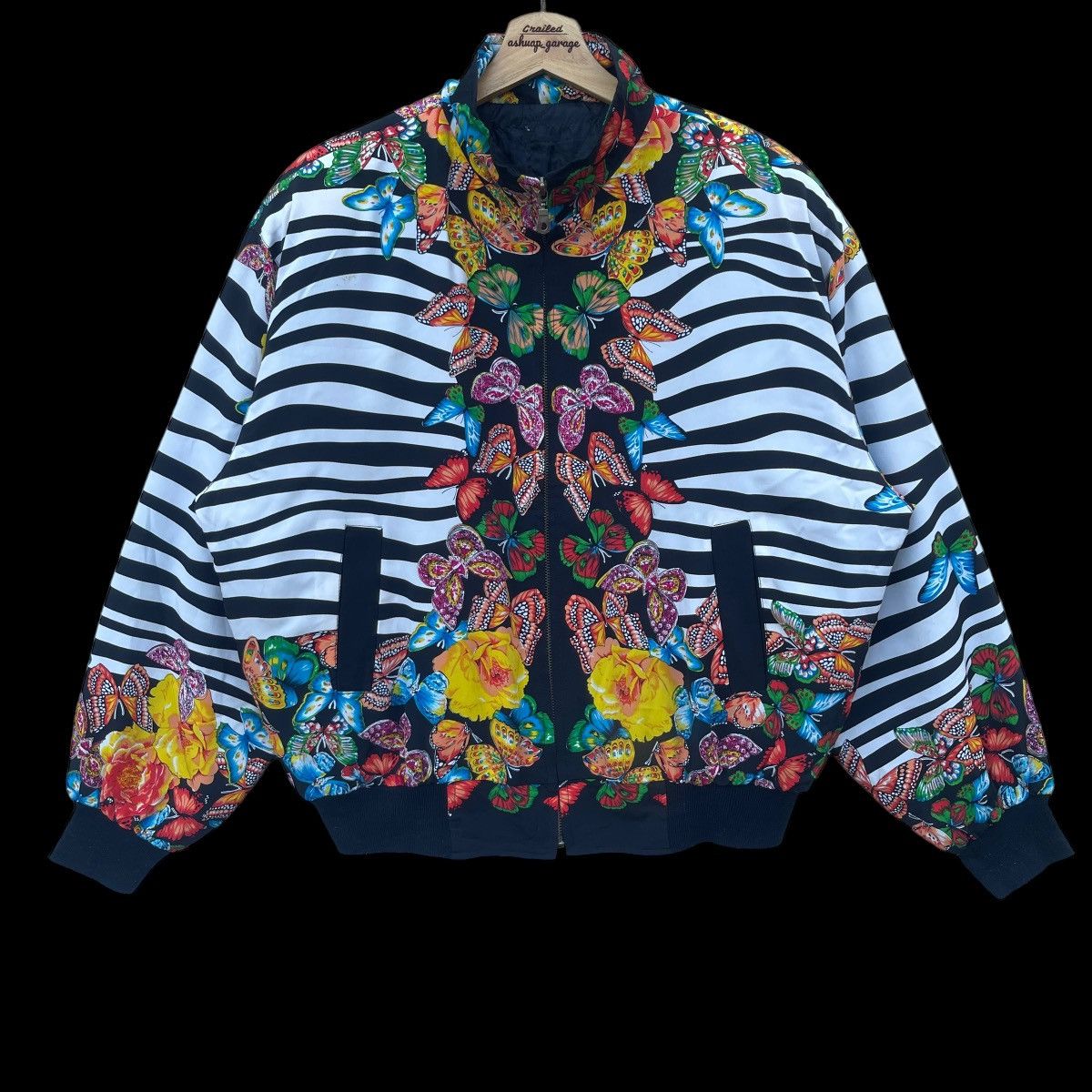 Floral Natives Print All Over Me Satin Bomber