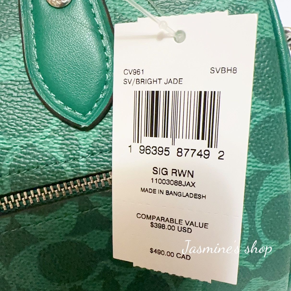 Coach NWT Coach Medium Rowan Satchel Bag In Signature Canvas CV961 Size ONE SIZE - 6 Thumbnail