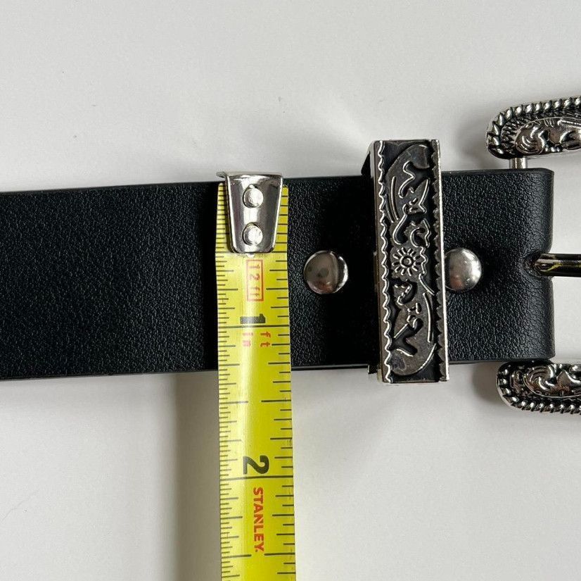 Designer × Japanese Brand Vintage black American western cowboy boho star-studded belt Size ONE SIZE - 3 Thumbnail