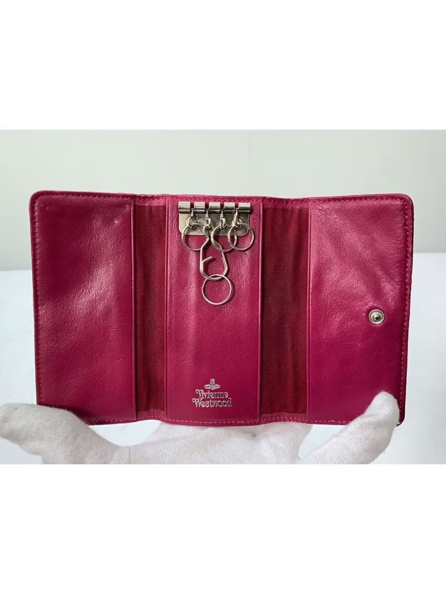 Vivienne Westwood Contrast Stitch Orb Leather Key Case Size ONE SIZE - 5 Thumbnail