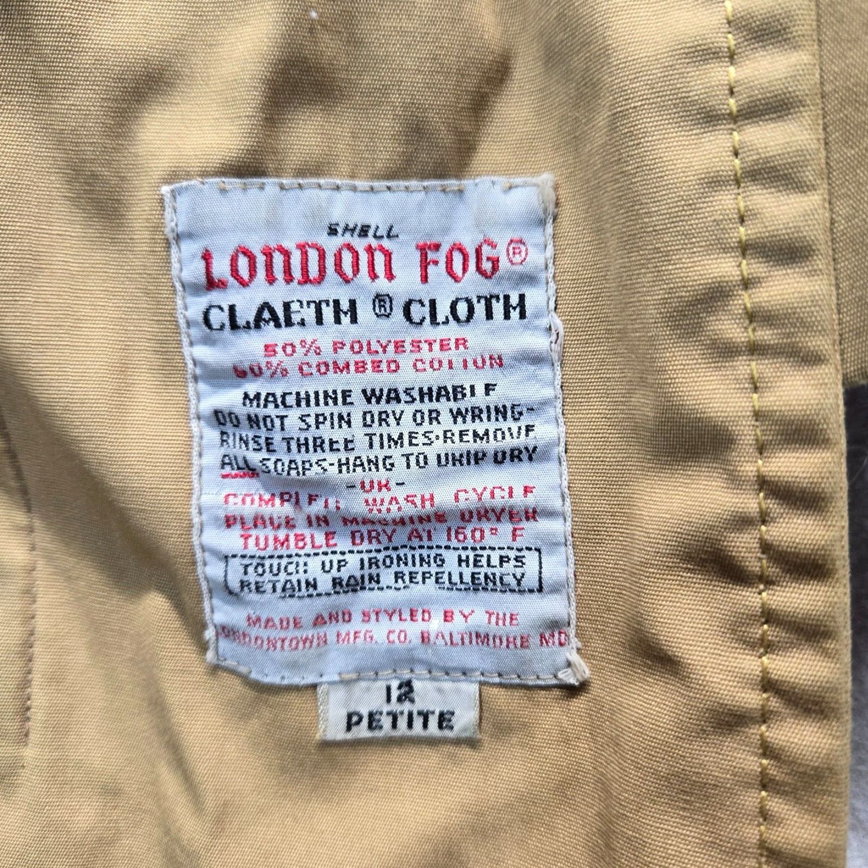 London Fog VINTAGE London Fog Trench Coat Coat Womens 12P Brown Wool Lined 90s Theme Mens? Size XL / US 12-14 / IT 48-50 - 4 Thumbnail
