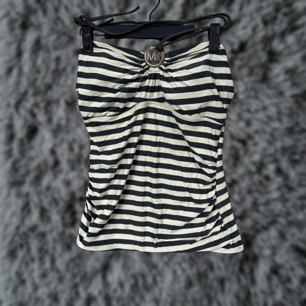 Michael Kors **Designer Michael Kors Black & White Striped M Tankini** User: Designer Michael Kors Black & White Striped M Tankini Size ONE SIZE - 1 Thumbnail