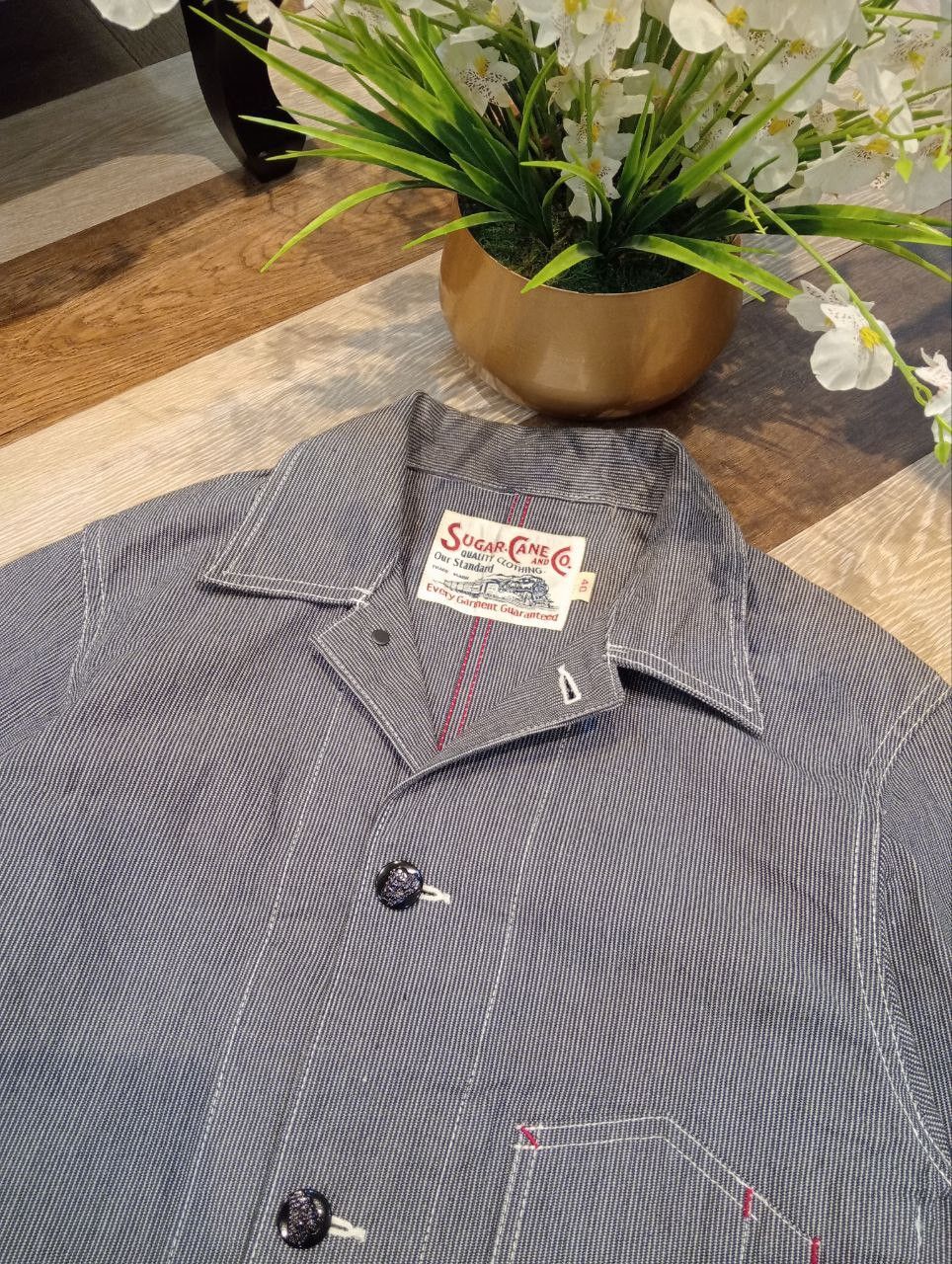 Sugar Cane SUGARCANE TOYO ENTERPRISE HICKORY STRIPE WORK COAT - SIZE 40 Size US L / EU 52-54 / 3 - 13 Thumbnail