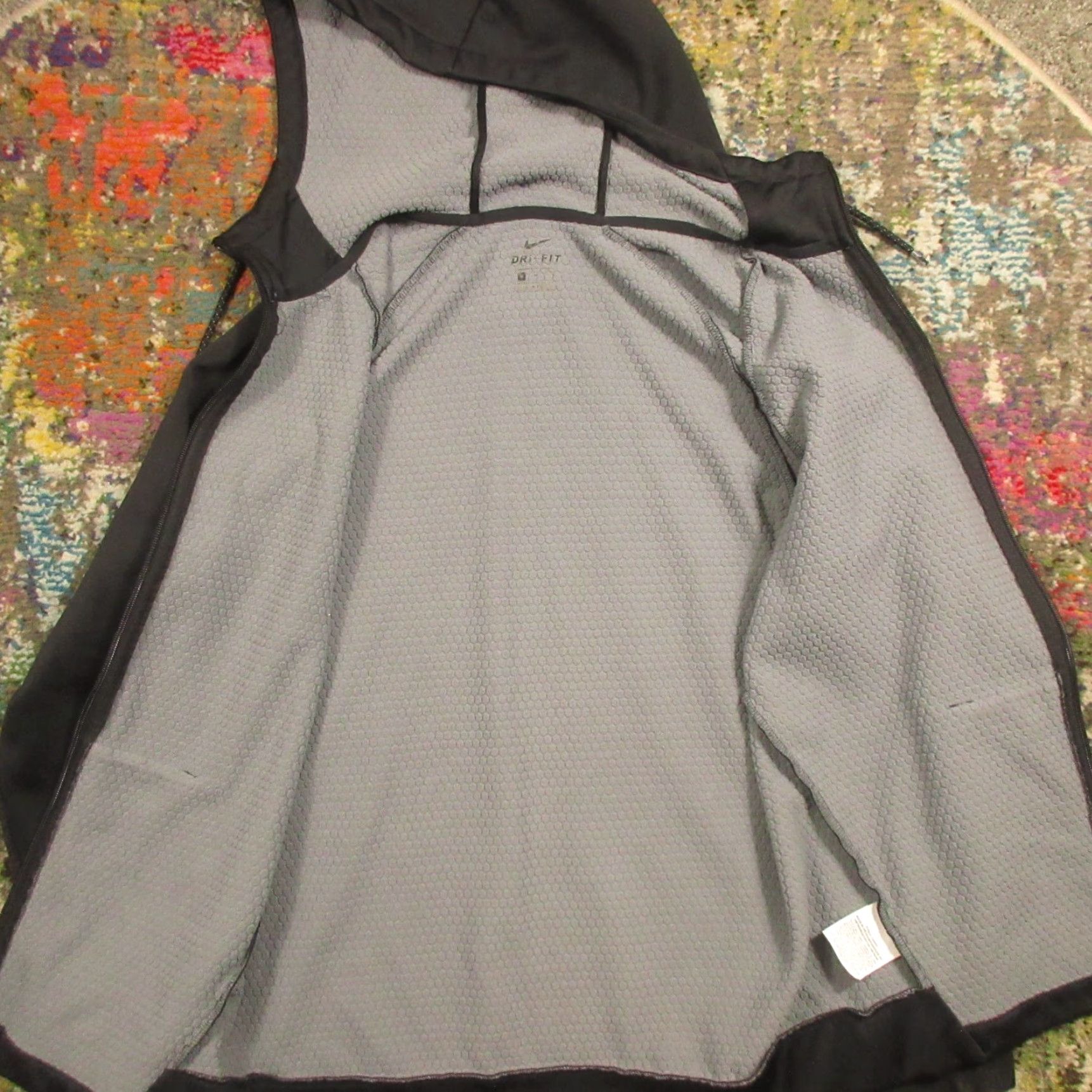 Nike Nike Hoodie Mens Medium Black Full Zip Dri Fit Performance Waffle Fleece Size US M / EU 48-50 / 2 - 5 Thumbnail