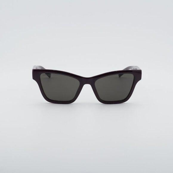 Gucci Gucci GG1982S 003 Sunglasses Shiny Dark Purple Cat Eye Frame Size ONE SIZE - 2 Thumbnail