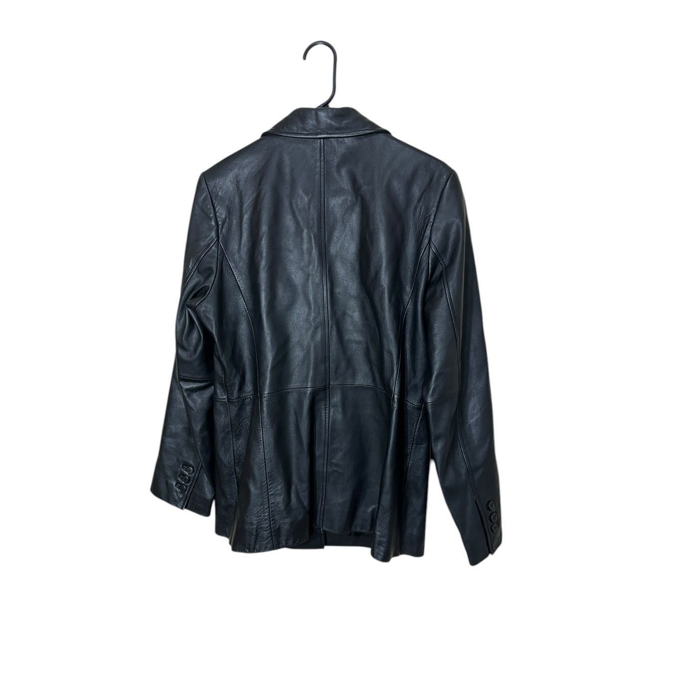 Other Vintage 90's Valerie Stevens Black Leather Blazer Jacket Size M Size M / US 6-8 / IT 42-44 - 8 Thumbnail