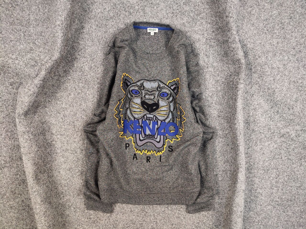 Kenzo Kenzo classic tiger embroidered Crewneck Gray Sweatshirt Size US S / EU 44-46 / 1 - 1 Thumbnail