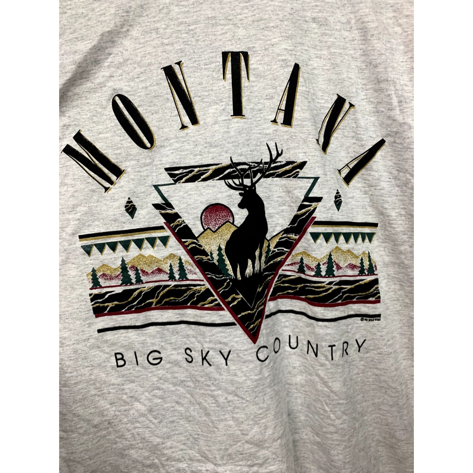 Signal Sport 90s Vintage Gray Montana Big Sky Country Deer Graphic Tee Size US L / EU 52-54 / 3 - 2 Thumbnail