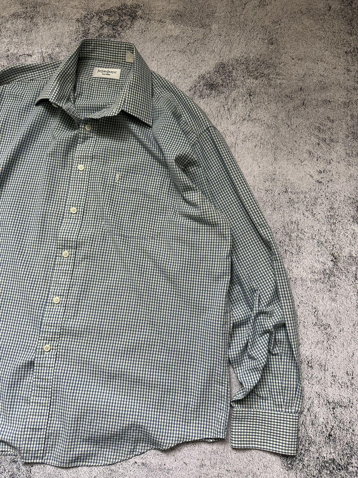 Yves Saint Laurent Yves Saint Laurent Dress Shirt Logo Size US XL / EU 56 / 4 - 5 Thumbnail