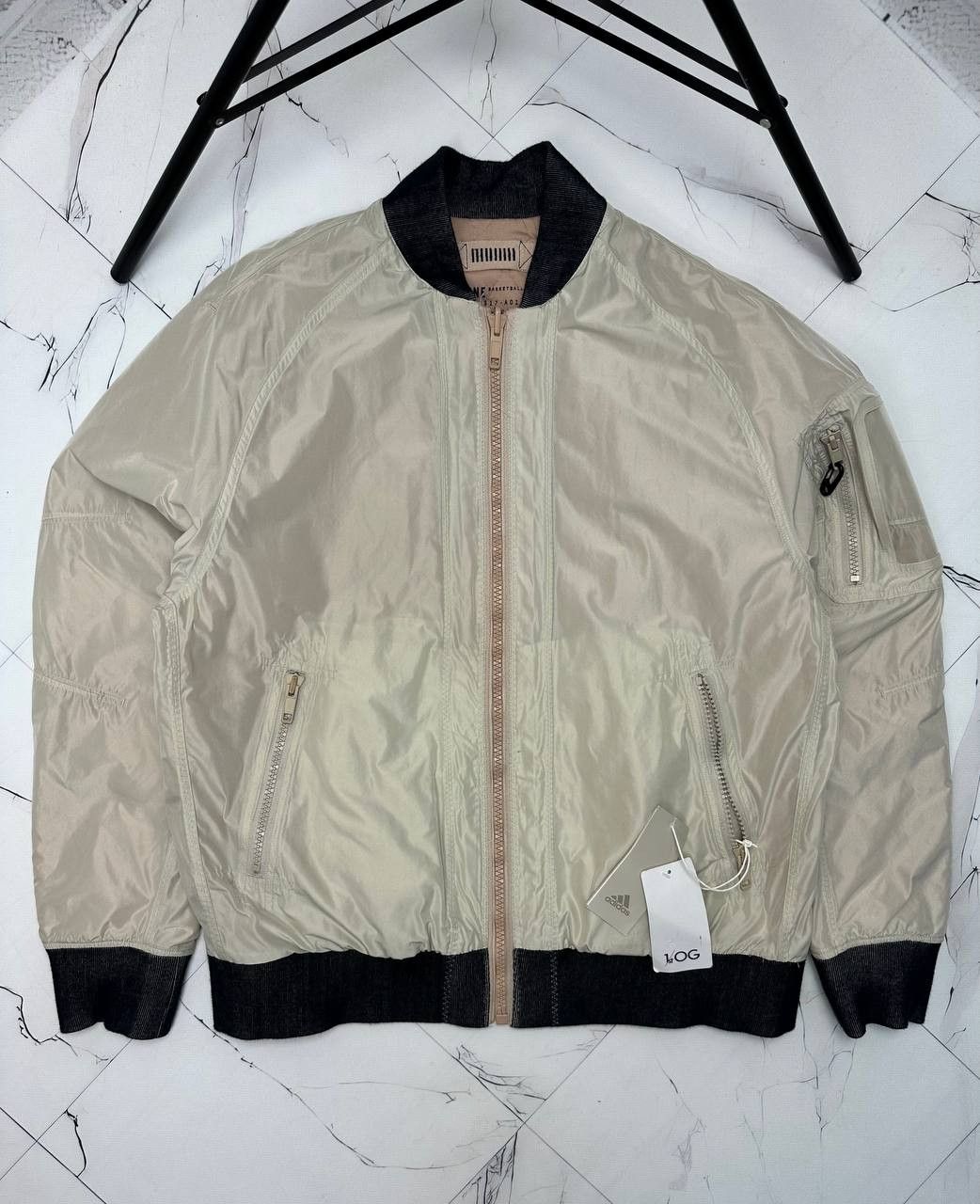 image of Adidas Consortium Day One Revesible Bomber Jacket in White, Men's (Size Medium)
