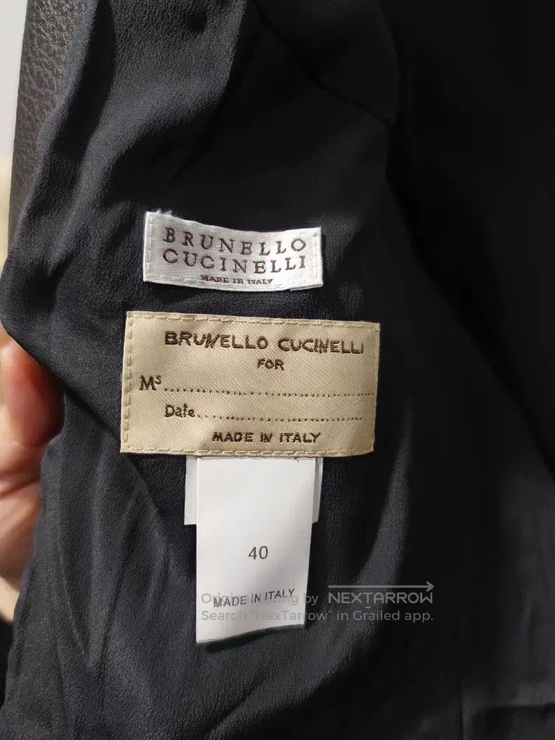 Brunello Cucinelli Brunello Cucinelli Leather jacket sequin suit jacket Size XS / US 0-2 / IT 36-38 - 4 Thumbnail