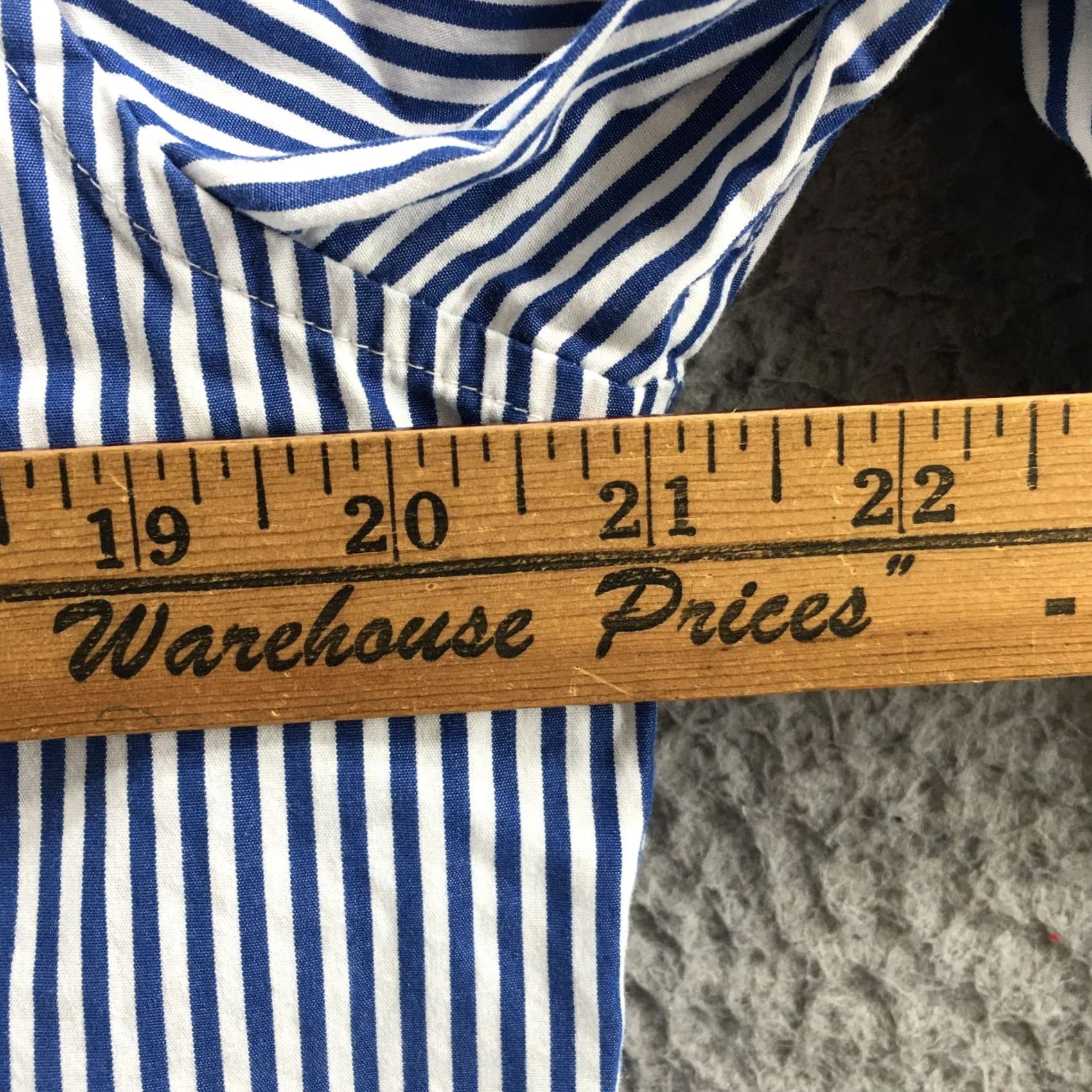 American Eagle Outfitters American Eagle Classic Fit Button Down Shirt Mens M Blue Striped Long Sleeve Size US M / EU 48-50 / 2 - 6 Thumbnail