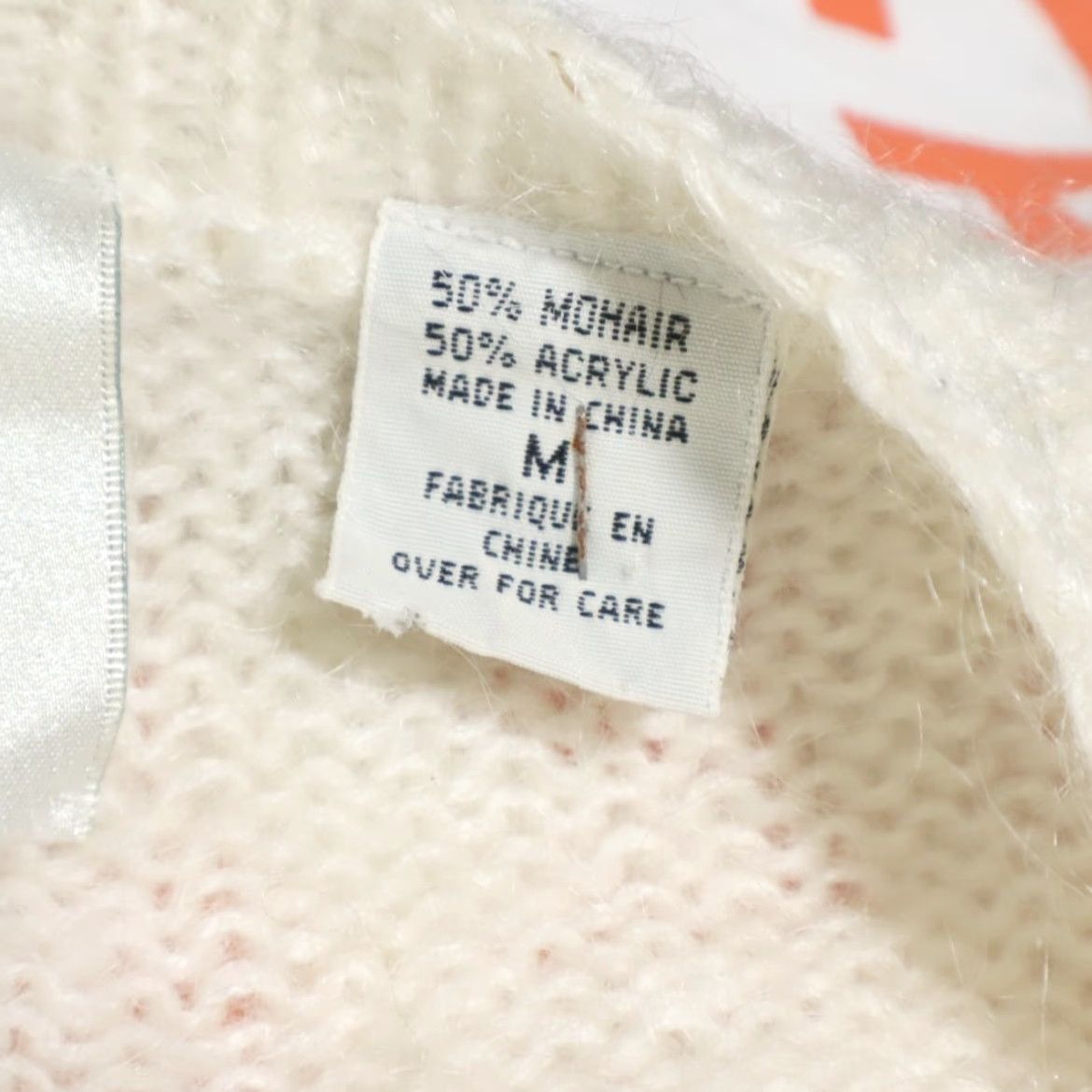 Express Express Cardigan Shirt Women's M Ivory Mohair Handknitted Internationale V-Neck Long Sleeve Wool Relaxed Size M / US 6-8 / IT 42-44 - 6 Thumbnail