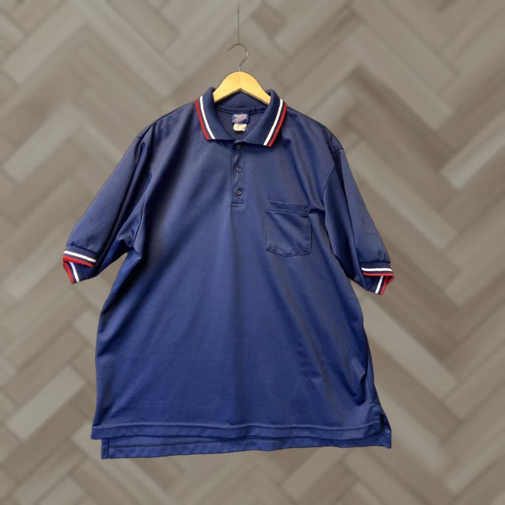 Vintage Vintage Dalco Athletic Polo Shirt Men L Blue Short Sleeve Made in USA 140-24 Size US L / EU 52-54 / 3 - 1 Thumbnail