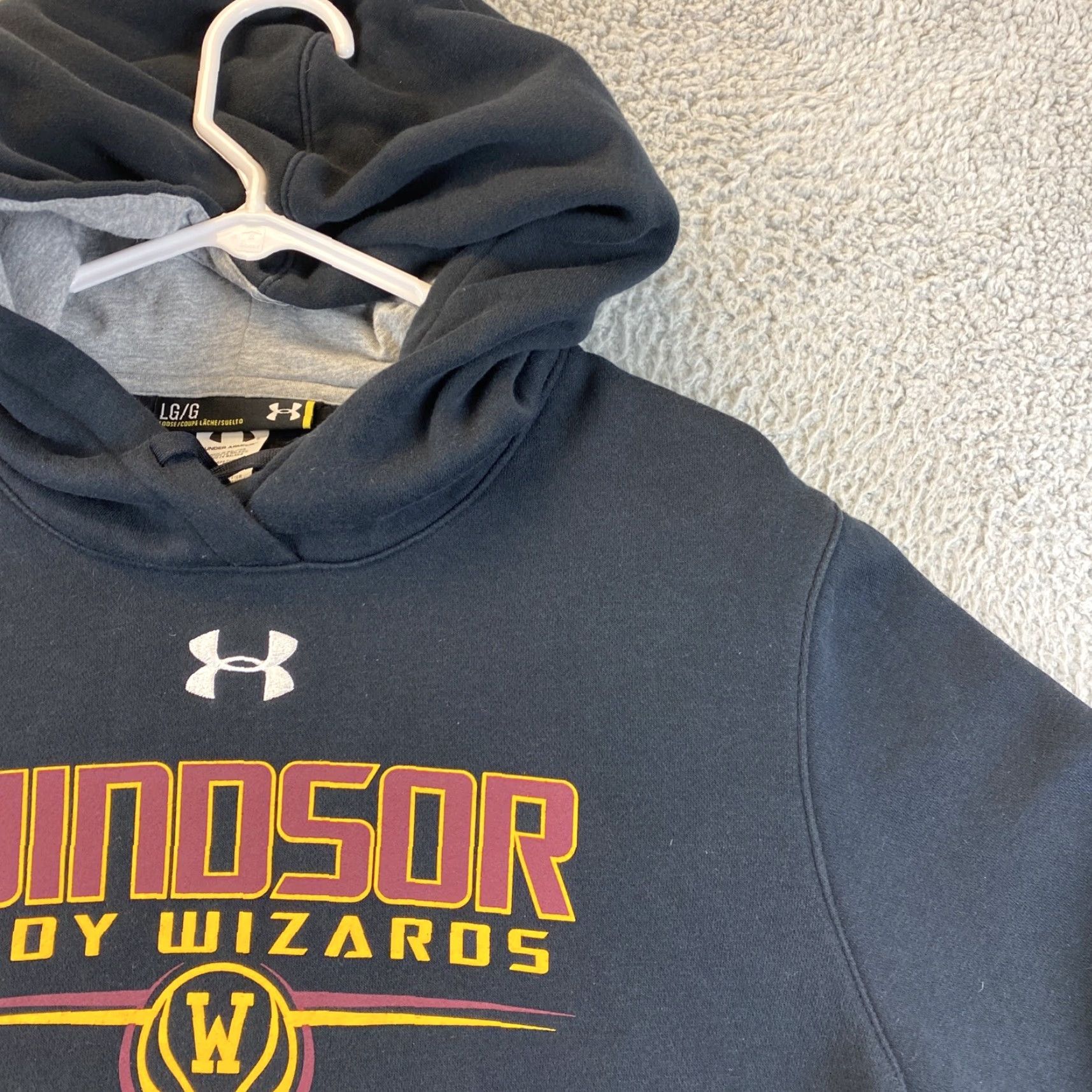 Under Armour Under Armour Women's UA Fleece Pullover Hoodie XL Black Windsor /85-53 Rival Modern Sportstyle Graphic Hoodie Size XL / US 12-14 / IT 48-50 - 4 Thumbnail