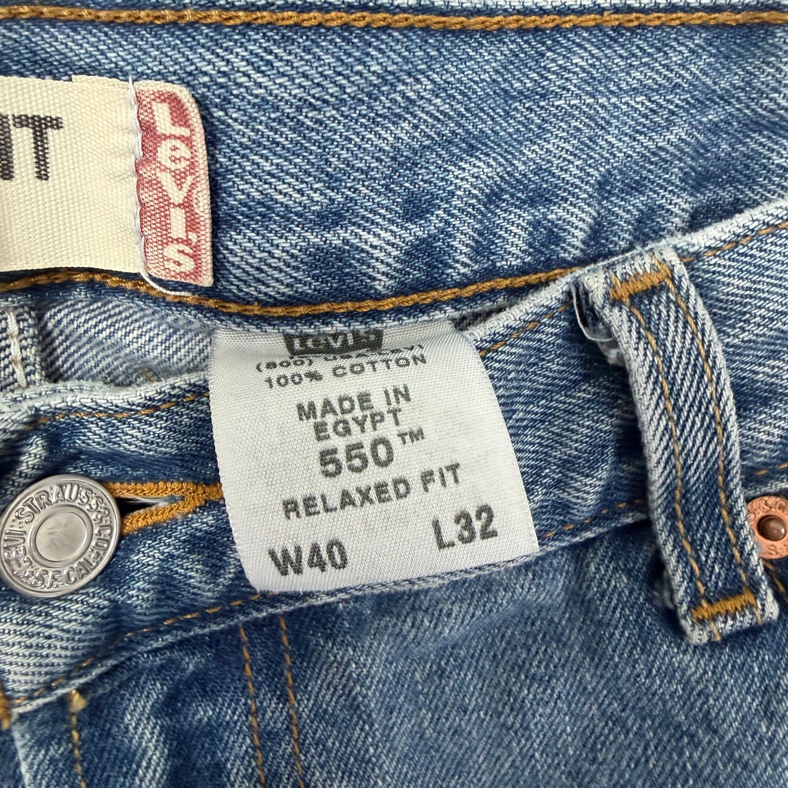 Levi's Vintage Levis 550 Relaxed Fit Jeans Men's 40x32 Blue Denim Size US 40 / EU 56 - 5 Thumbnail