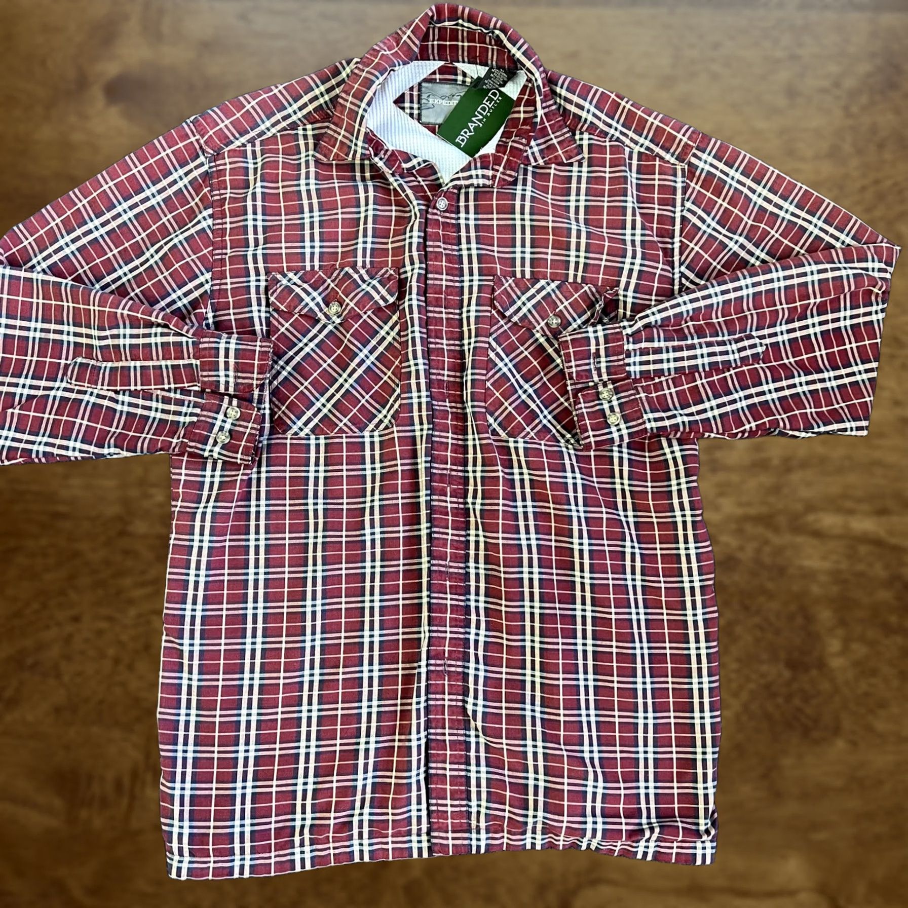 Vintage Expeditions Shirt Mens Medium Red Plaid Lined Snap Front Western Casual Size US M / EU 48-50 / 2 - 1 Thumbnail