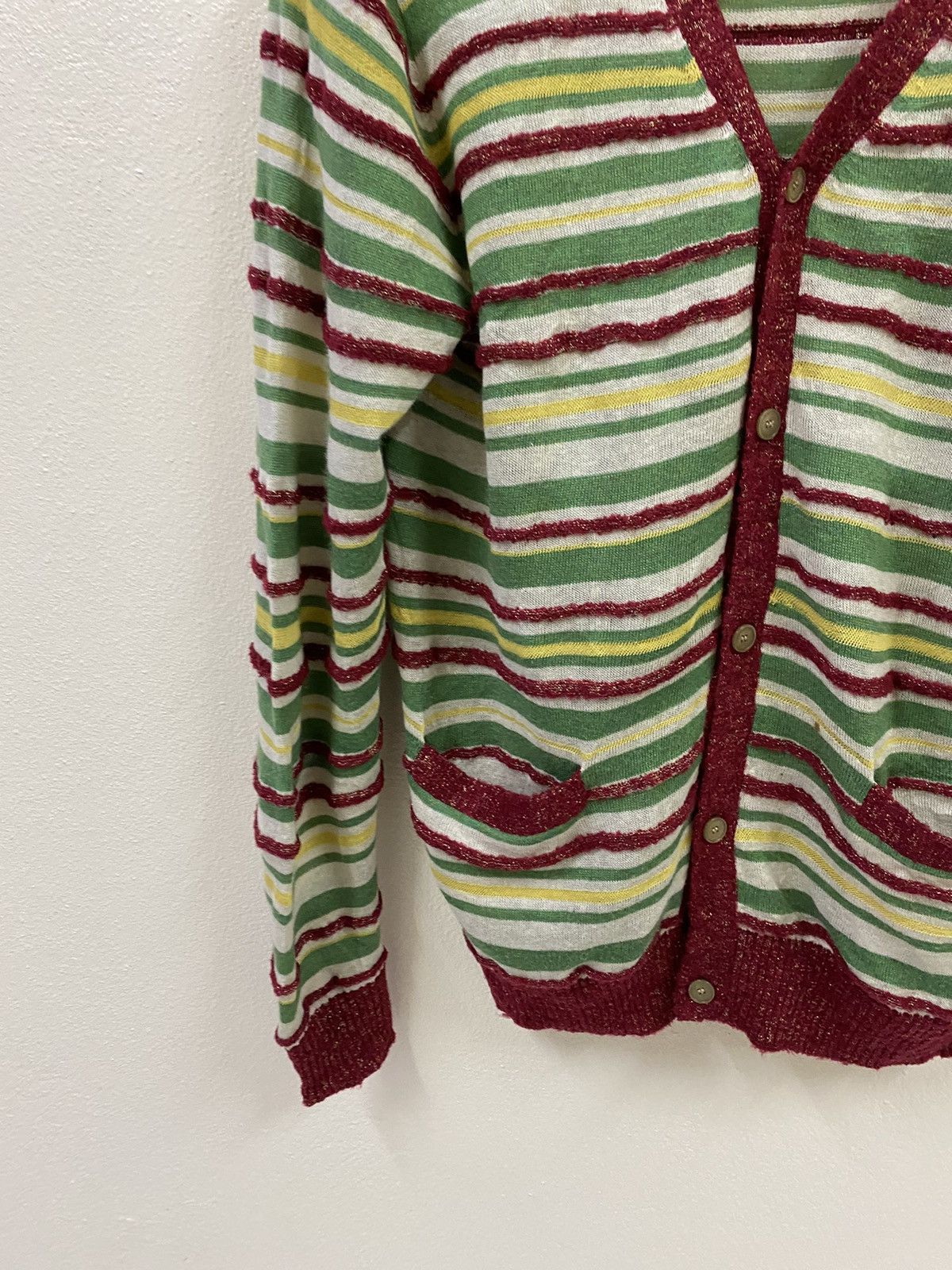 Issey Miyake Vtg Frapbois Sweater Cardigan Stripe Size M / US 6-8 / IT 42-44 - 5 Thumbnail