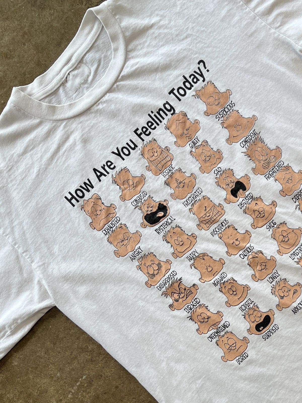 Vintage Vintage Emotion Chart How Are You Feeling Today Tee Large Size US L / EU 52-54 / 3 - 1 Thumbnail
