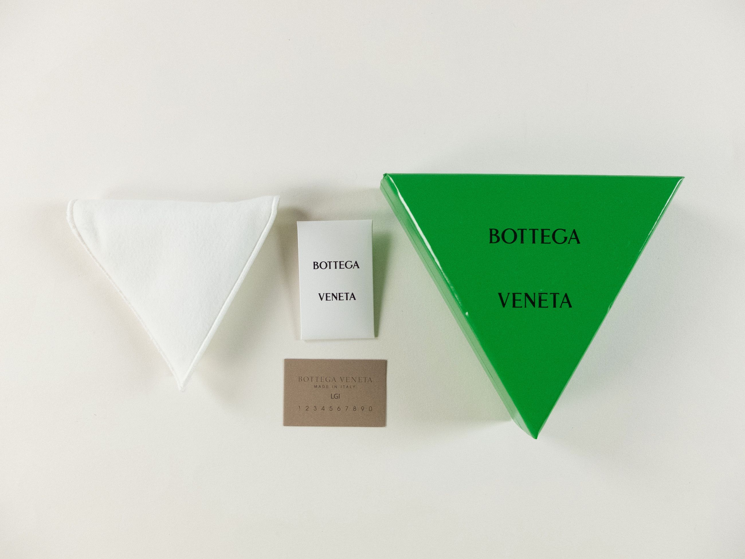 Bottega Veneta BOTTEGA VENETA Pillar green white silver round ring 7 15 q Size ONE SIZE - 9 Thumbnail
