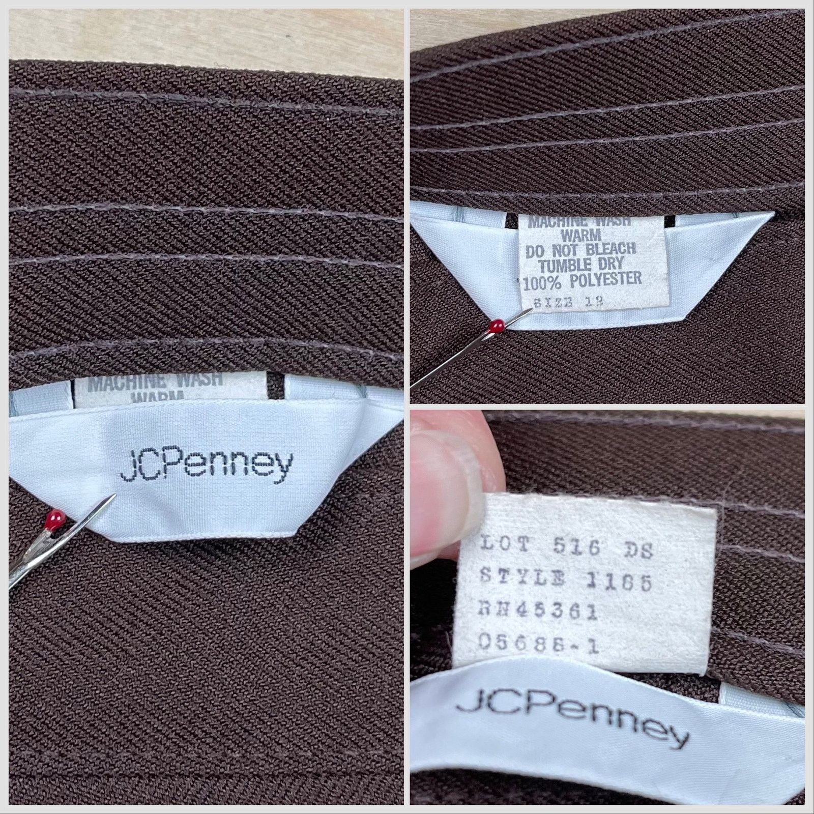 Vintage Vintage 1970s Brown High Waist A-Line Skirt Size 28" / US 6 / IT 42 - 4 Thumbnail