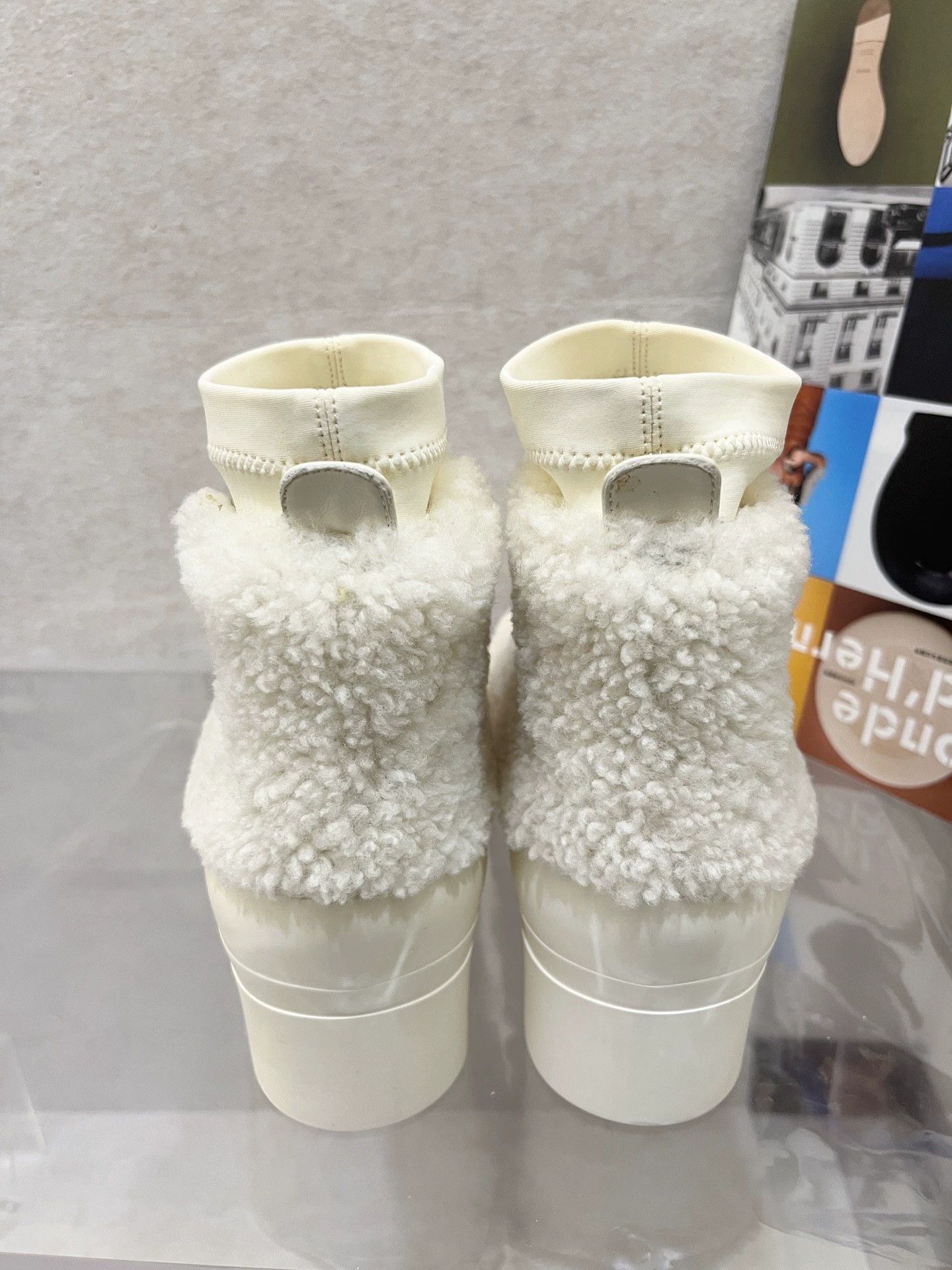 Chanel Chanel White Lamb Platform Short Boot 37 99N Stain Zpr Glue Size US 6.5 / IT 36.5 - 3 Thumbnail